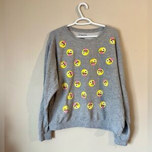 Feeeze Grey Emoji Sweater - Size XL